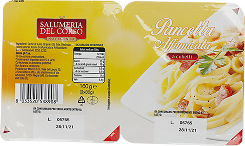 SALUMERIA DEL CORSO PANCETTA AFFUMICATA / DOLCE A CUBETTI