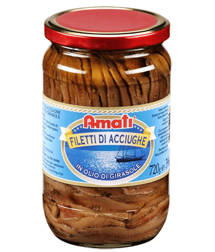 FILETTI DI ACCIUGHE IN OLIO DI GIRASOLE