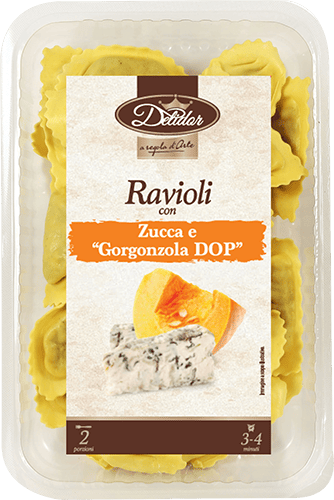DELIDOR RAVIOLI ZUCCA E GORGONZOLA DOP