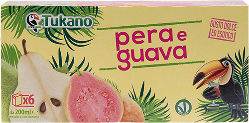 TUKANO BEVANDA PESCA E MANGO BEVANDA PERA E GUAVA
