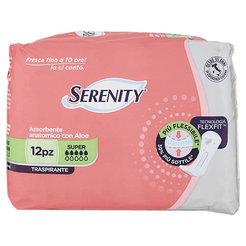ASSORBENTE ANATOMICO CON ALOE TRASPIRANTE SUPER FLEXFIT
