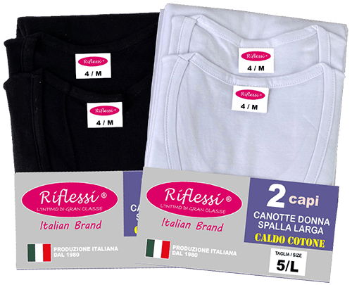 2 CAMICIOLE DONNA SPALLA LARGA