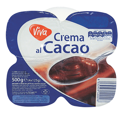 DESSERT CREMA AL CACAO / ALLA VANIGLIA 4 X 125 G
