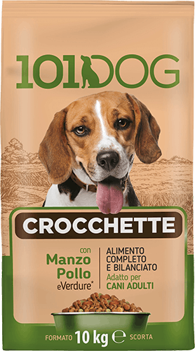 101DOG CROCCHETTE CANE MANZO POLLO E VERDURE 10 KG