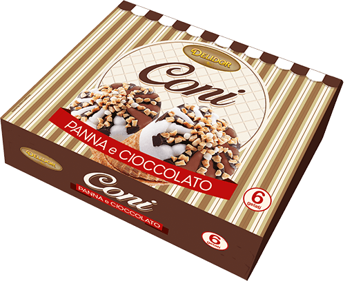 DELIDOR CONI PANNA E CIOCCOLATO / PANNA 450 G