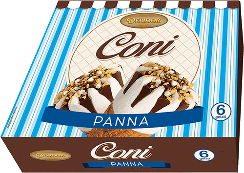 DELIDOR CONI PANNA E CIOCCOLATO / PANNA 450 G