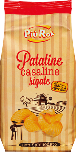 PIÙ ROK PATATINE CASALINE RIGATE 130 G