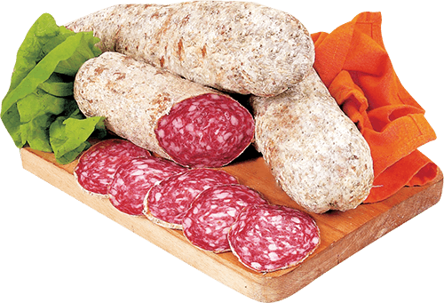 SALAME CASERECCIO INTERO CON/SENZA AGLIO SALUMIFICIO VIDA